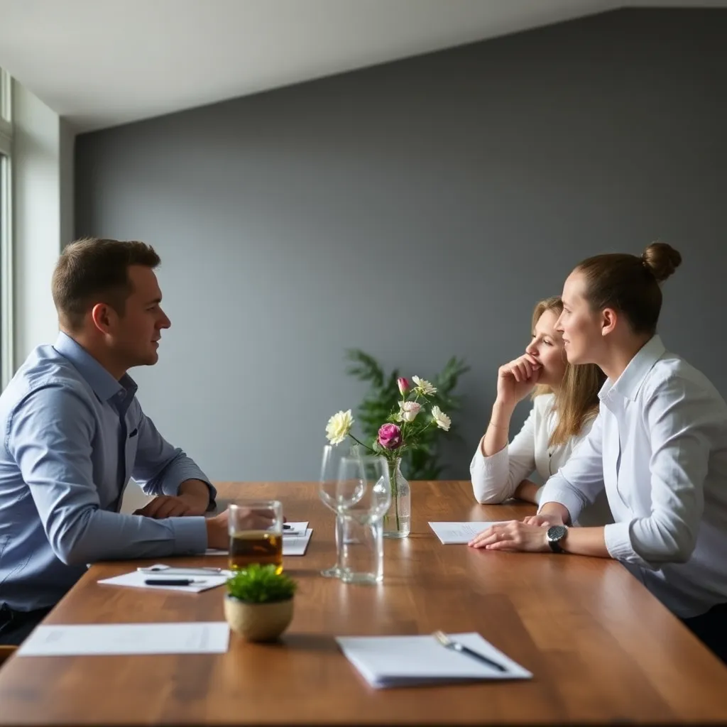 Gezin bespreekt samen financiële plannen aan keukentafel