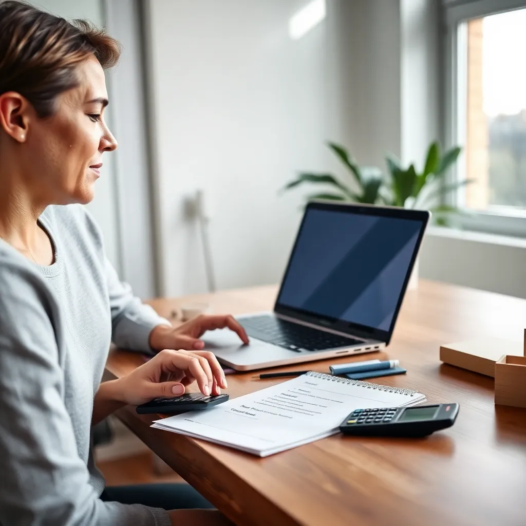 Jonge Nederlandse professional die financiële doelen plant met tablet en notities