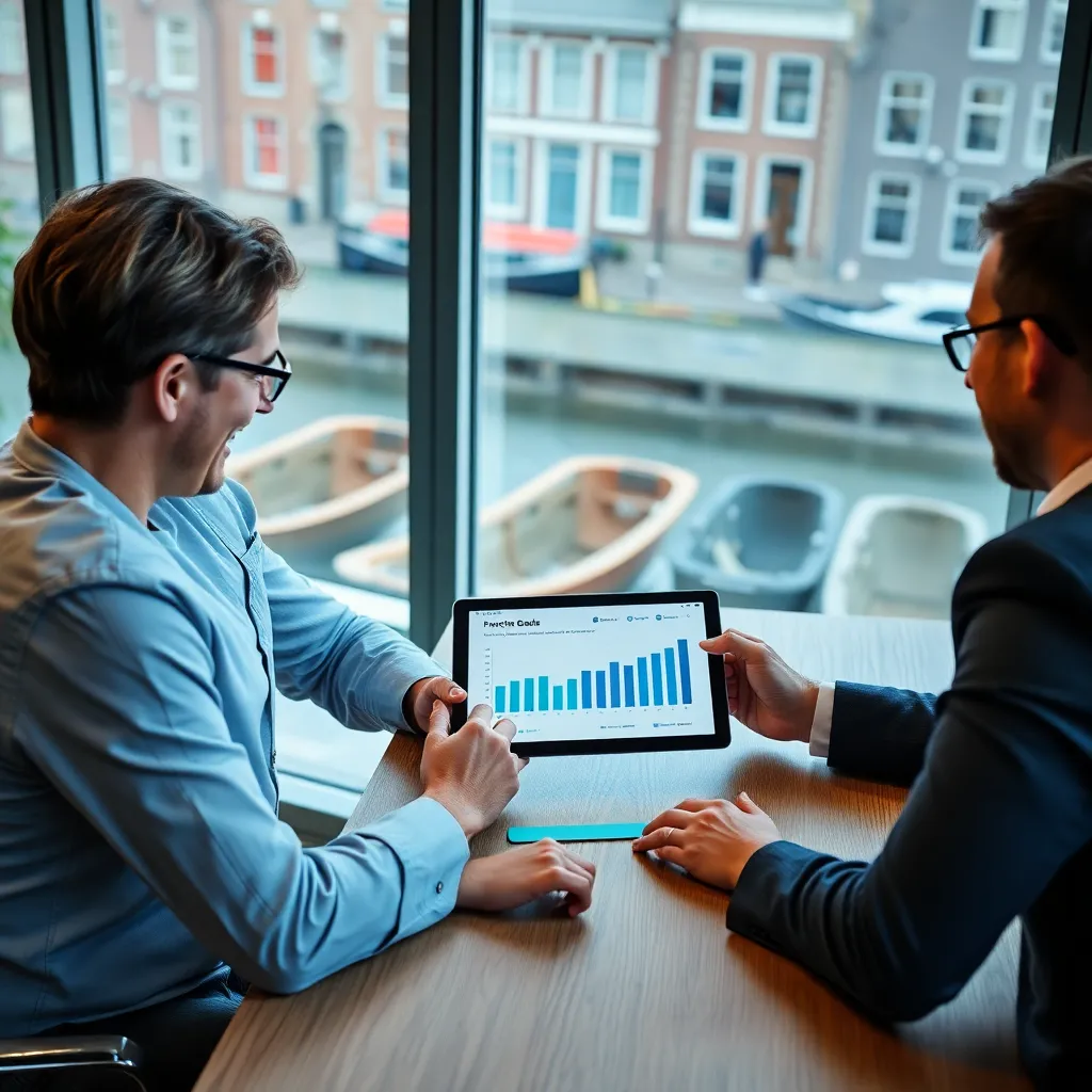 Senior koppel dat pensioenplanning bespreekt