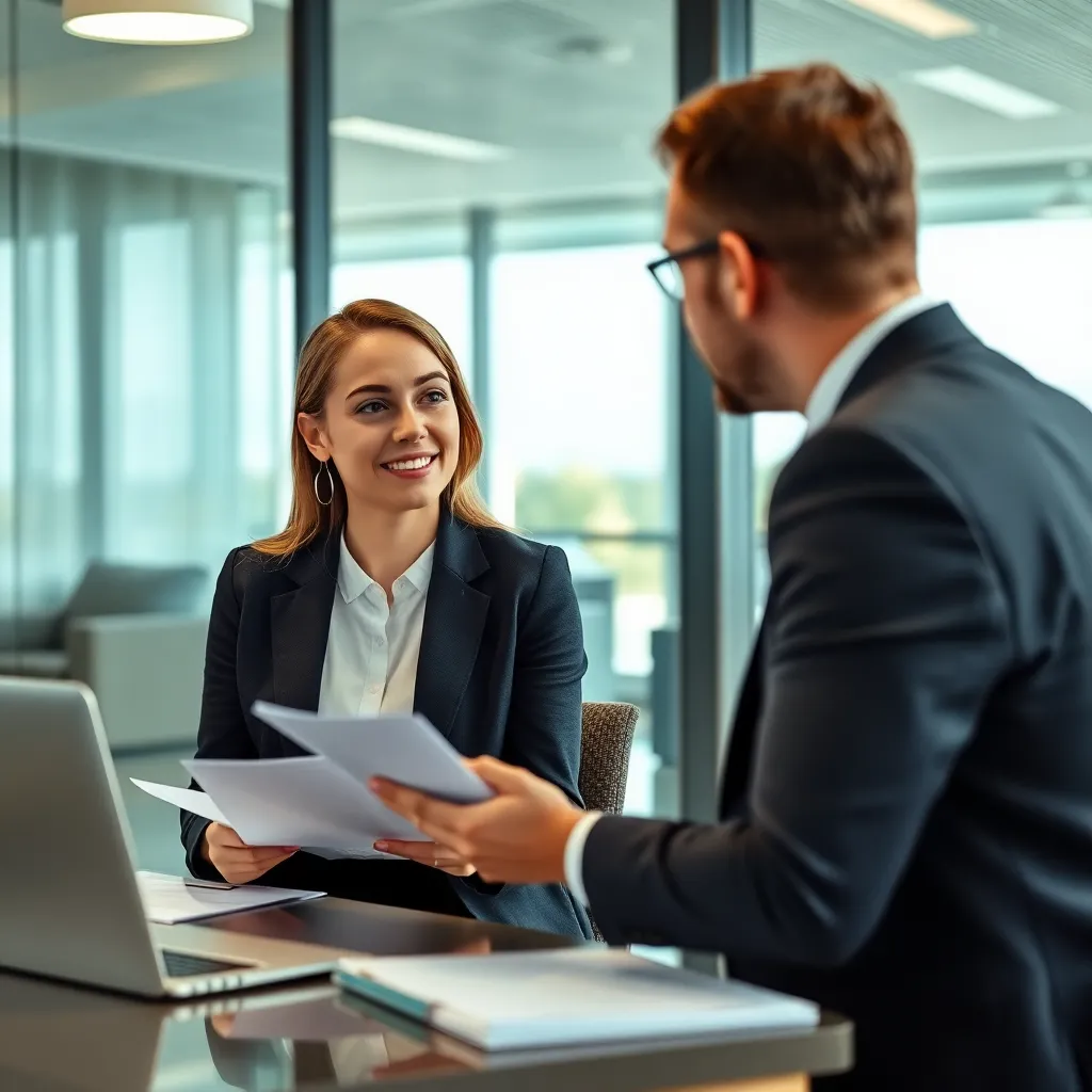 Jong stel bekijkt financiële documenten en bespreekt spaarplan voor eerste huis
